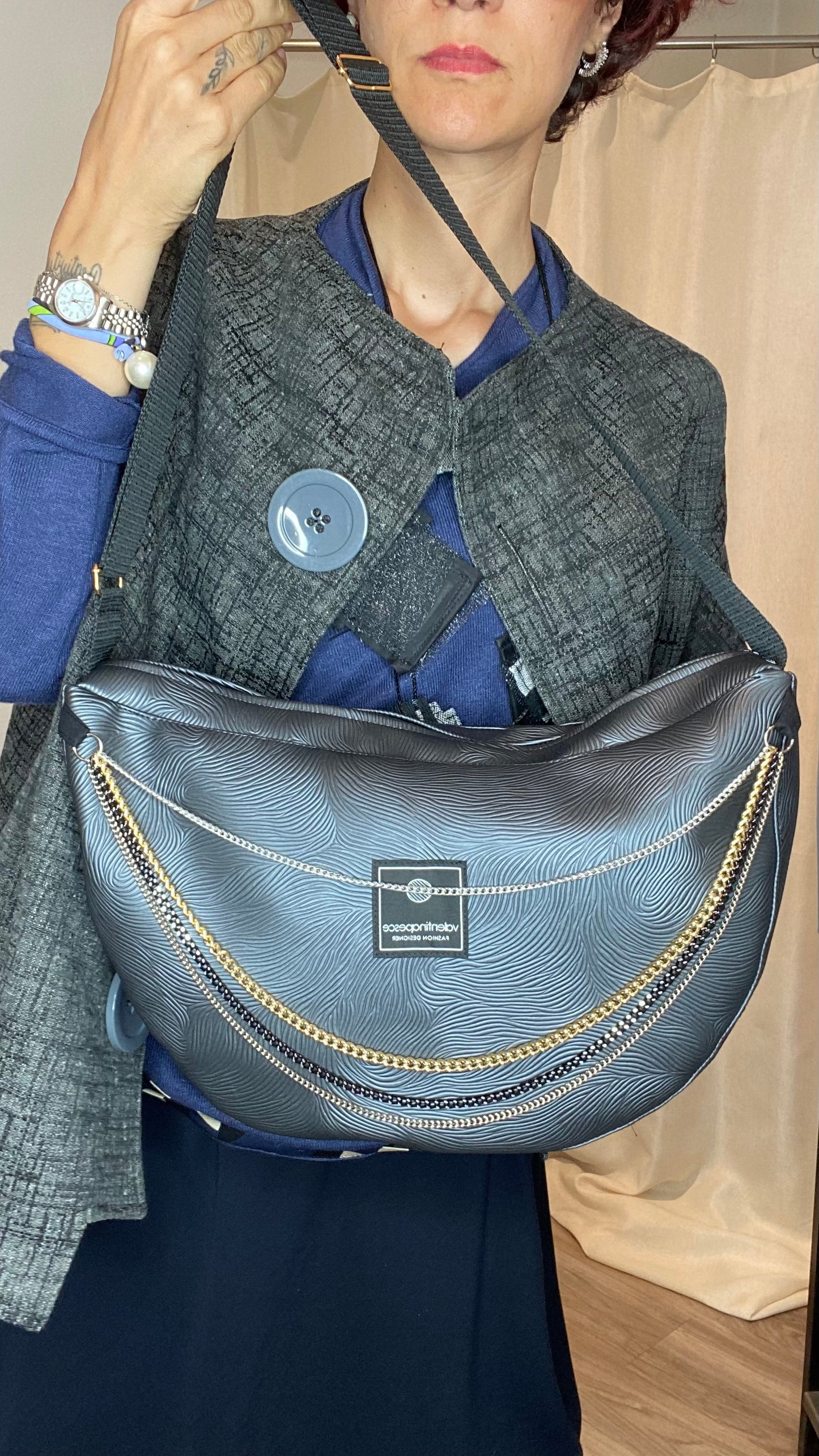 Borsa Luna London Grey grande