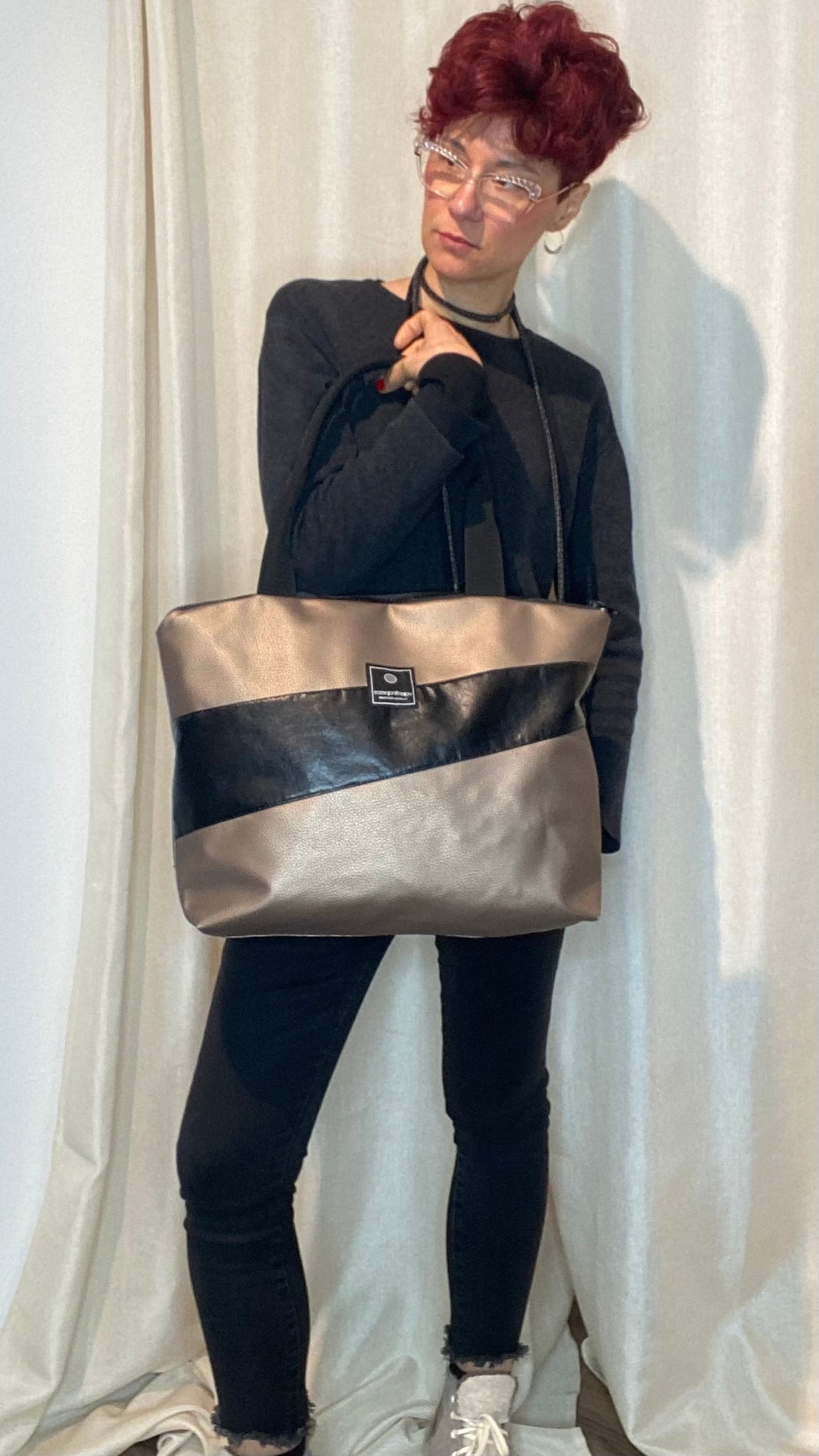 Borsa maxi Patchwork