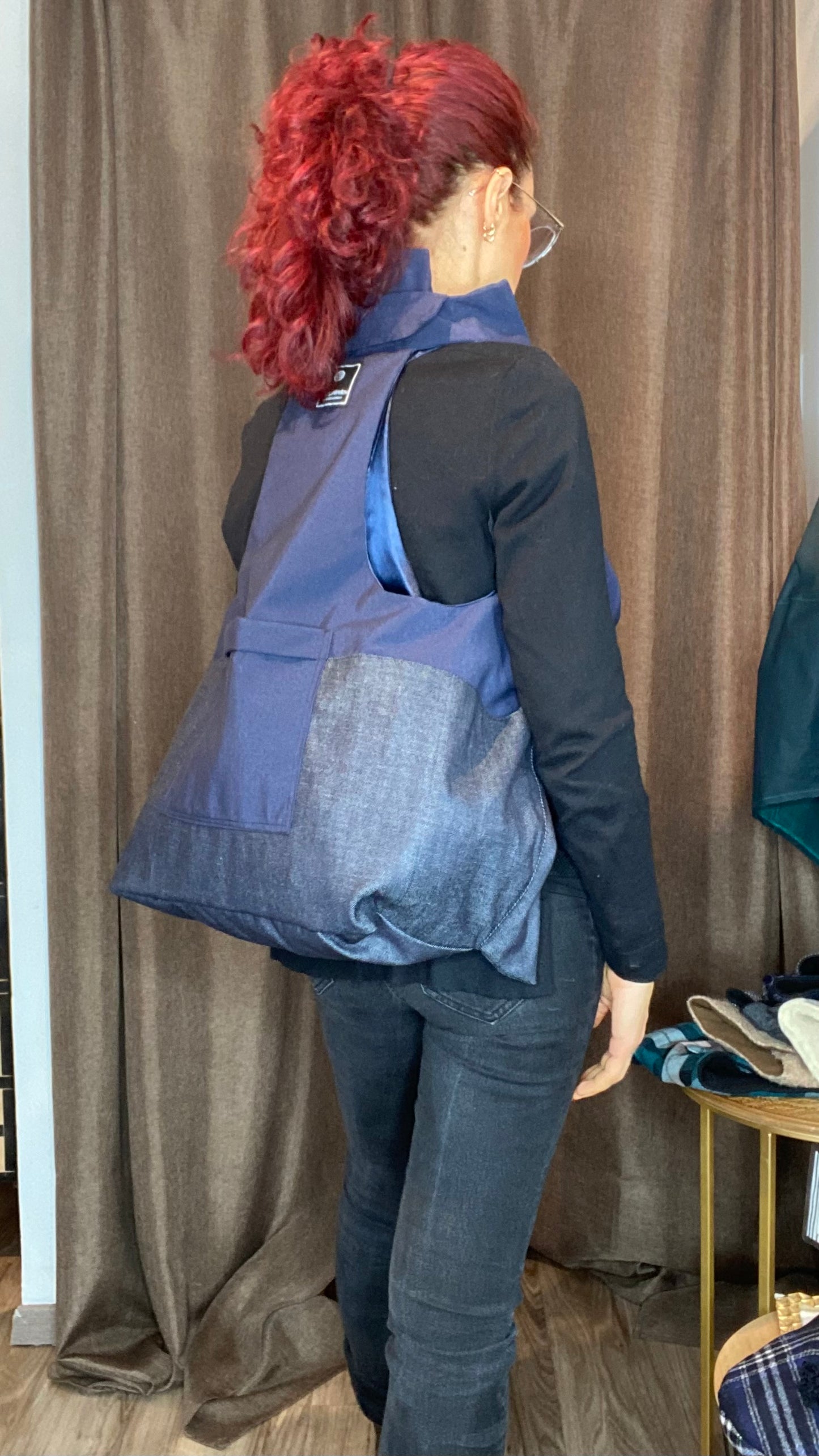 Zaino/gilet blu